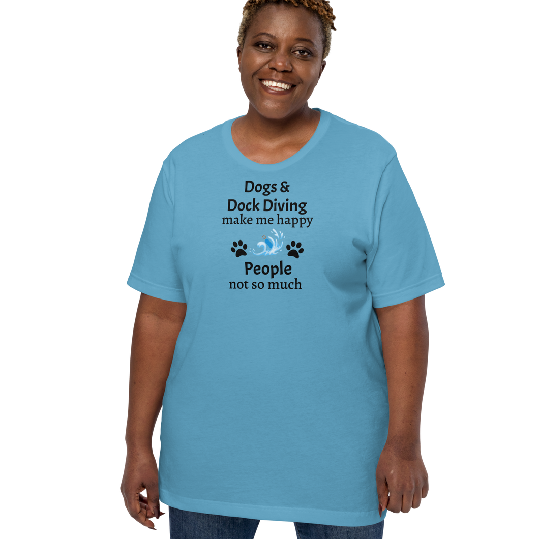 Dogs & Dock Diving Make Me Happy T-Shirts - Light