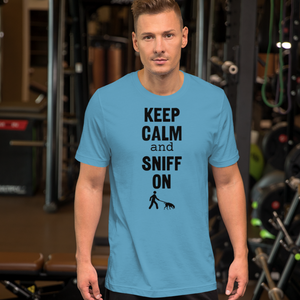 Keep Calm & Sniff On Tracking T-Shirts - Light