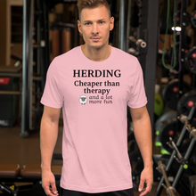 Load image into Gallery viewer, Sheep Herding Cheaper than Therapy T-Shirts - Light
