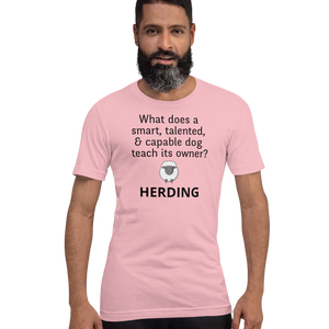 Dog Teaches Sheep Herding T-Shirt - Light