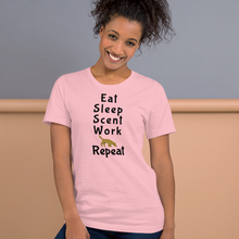 Load image into Gallery viewer, Eat Sleep Scent Work Repeat T-Shirts - Light
