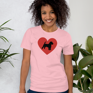 Russell Terrier in Heart T-Shirts - Light