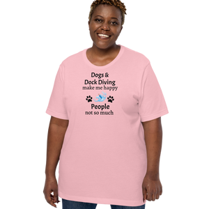 Dogs & Dock Diving Make Me Happy T-Shirts - Light