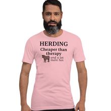 Load image into Gallery viewer, Cattle Herding Cheaper Than Therapy T-Shirts - Light
