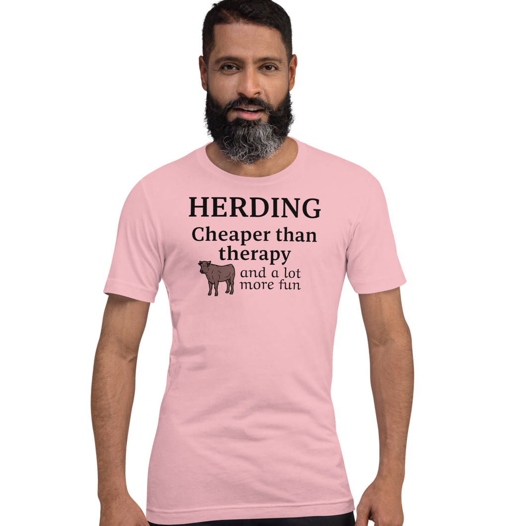 Cattle Herding Cheaper Than Therapy T-Shirts - Light