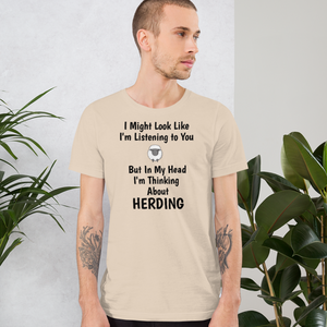 I'm Thinking About Sheep Herding T-Shirts - Light