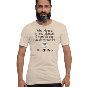 Dog Teaches Sheep Herding T-Shirt - Light