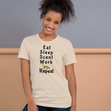 Load image into Gallery viewer, Eat Sleep Scent Work Repeat T-Shirts - Light
