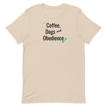 Load image into Gallery viewer, Coffee, Dogs &amp; Obedience T-Shirts - Light

