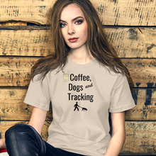 Load image into Gallery viewer, Coffee, Dogs &amp; Tracking T-Shirts - Light
