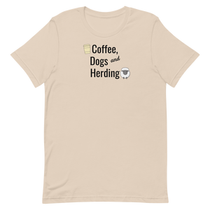 Coffee, Dogs & Sheep Herding T-Shirts - Light