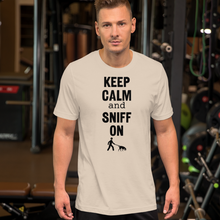 Load image into Gallery viewer, Keep Calm &amp; Sniff On Tracking T-Shirts - Light
