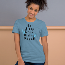 Load image into Gallery viewer, Eat Sleep Dock Diving Repeat T-Shirt - Light
