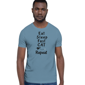 Eat Sleep Fast CAT Repeat T-Shirts - Light