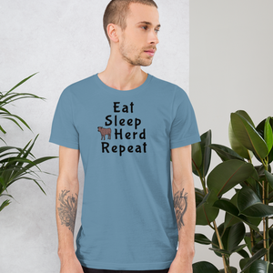 Eat, Sleep, Cattle Herd, Repeat T-Shirts - Light