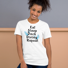 Load image into Gallery viewer, Eat Sleep Dock Diving Repeat T-Shirt - Light
