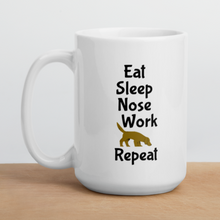 Load image into Gallery viewer, Eat Sleep Nose Work Repeat Mug
