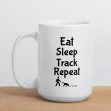 Load image into Gallery viewer, Eat Sleep Track Repeat Mug
