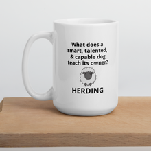 Load image into Gallery viewer, Dog Teaches Sheep Herding Mug
