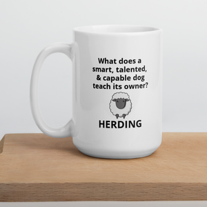 Dog Teaches Sheep Herding Mug