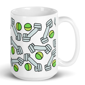 Allover Bones & Balls Dog Mug
